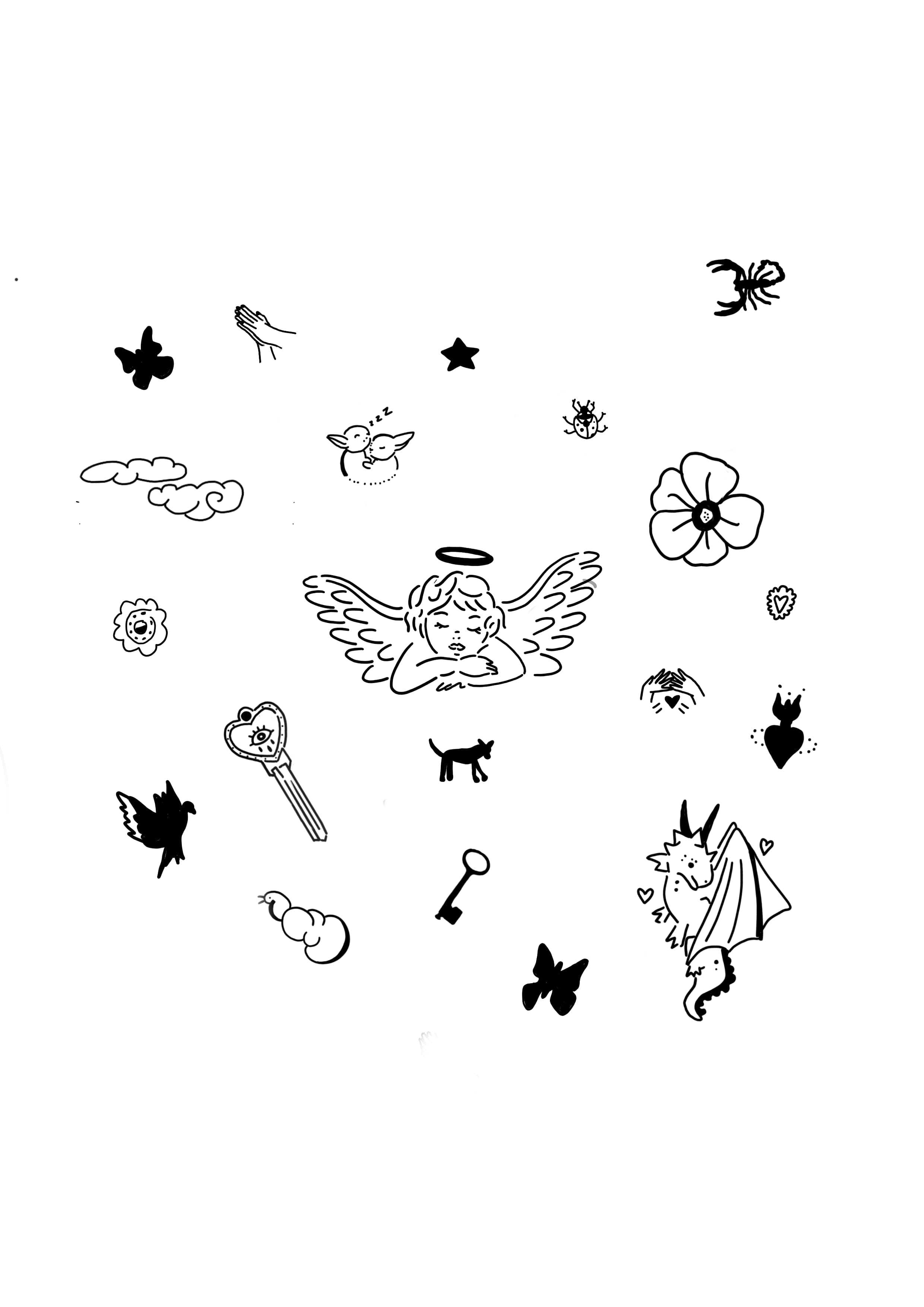 Flash tattoo designs available at Raindear Tattoo